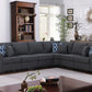 Cooper - Woven Sectional Sofa With Cupholder - Furniture Home Direct