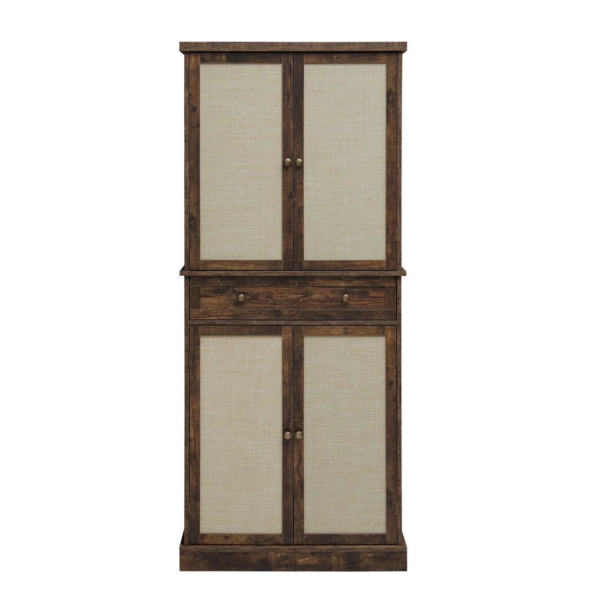 Storage Cabinet With Drawer And Adjustable Shelves Dark Brown - Furniture Home Direct