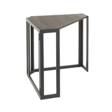 Roman - Industrial Corner Desk - Black / Espresso - Furniture Home Direct