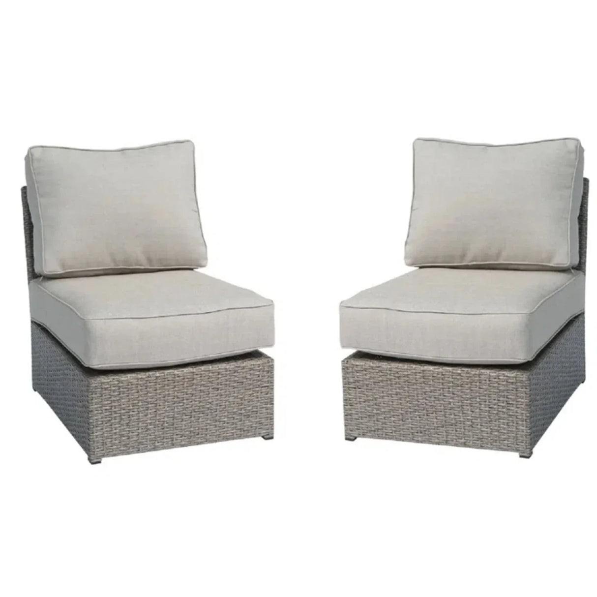 Armless Patio Chair With Cushions - Furniture Home Direct