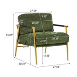 Modern Accent Chair With Plush Cushions, Cozy Seating