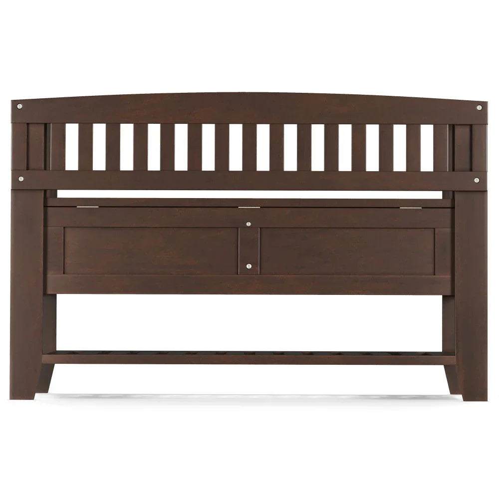 Acadian - Entryway Storage Bench With Shelf - Brown - Furniture Home Direct