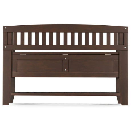 Acadian - Entryway Storage Bench With Shelf - Brown - Furniture Home Direct