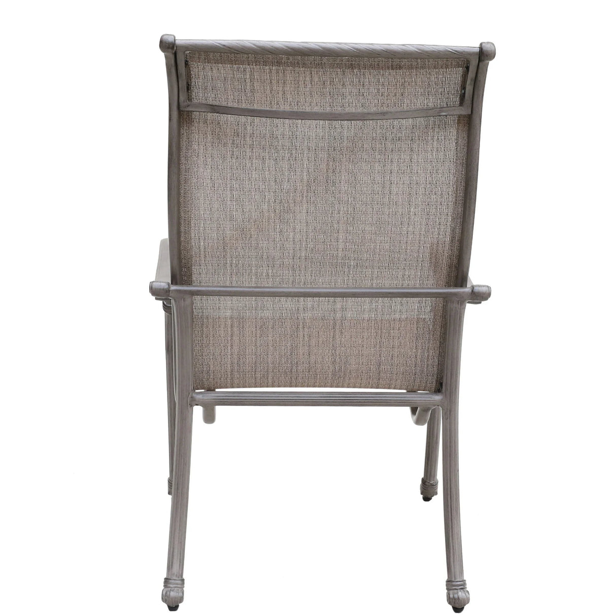 Outdoor All-Weather Sling Dining Chairs (Set of 2) - Gray - Furniture Home Direct