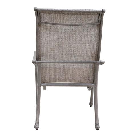 Outdoor All-Weather Sling Dining Chairs (Set of 2) - Gray - Furniture Home Direct
