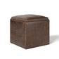 Rockwood - Upholstered Cube Storage Ottoman With Tray - Furniture Home Direct