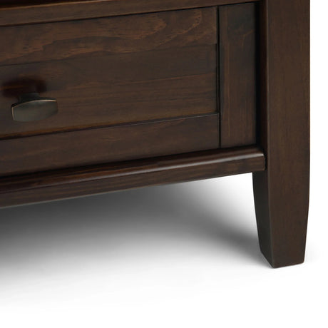 Warm Shaker - Square Coffee Table - Tobacco Brown - Furniture Home Direct