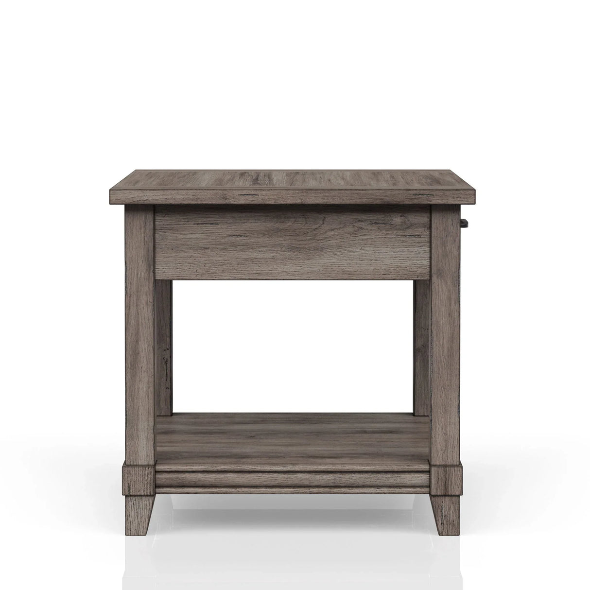 End Table With Storage Drawer Usn - Gray - Furniture Home Direct