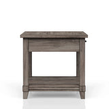 End Table With Storage Drawer Usn - Gray - Furniture Home Direct