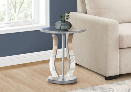 Accent Table, Side Mirror, Transitional - Silver - Furniture Home Direct