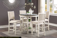 Counter Height Dining Set with Shelves Antique White - Furniture Home Direct