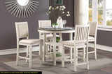Counter Height Dining Set with Shelves Antique White - Furniture Home Direct
