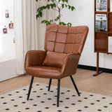 Modern Accent Arm Chair High Back With Metal Legs And Soft Padded - Furniture Home Direct
