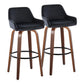 Daniella - Contemporary Fixed Height, Barstool & Swivel And Round Footrest (Set of 2) - Furniture Home Direct
