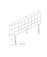 Queen Size, Bed Headboard Only, Upholstered, Durable Construction - Gray - Furniture Home Direct