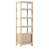 Transitional Narrow Bookshelf With Drawer On Bottom - Furniture Home Direct