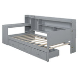 Daybed With 3 Drawers USB Ports And Desk - Furniture Home Direct