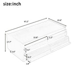 Modern Rectangle Coffee Table With 4 Drawers And 2 Display Shelves - Furniture Home Direct