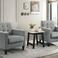 Hale - Velvet Armchairs And End Table Living Room (Set of 3) - Furniture Home Direct