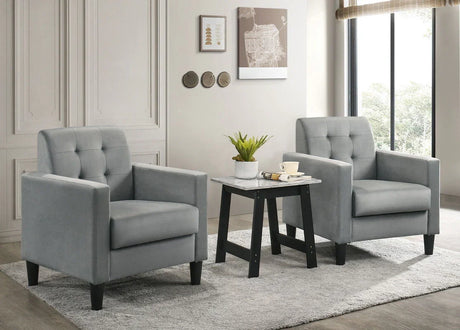 Hale - Velvet Armchairs And End Table Living Room (Set of 3) - Furniture Home Direct