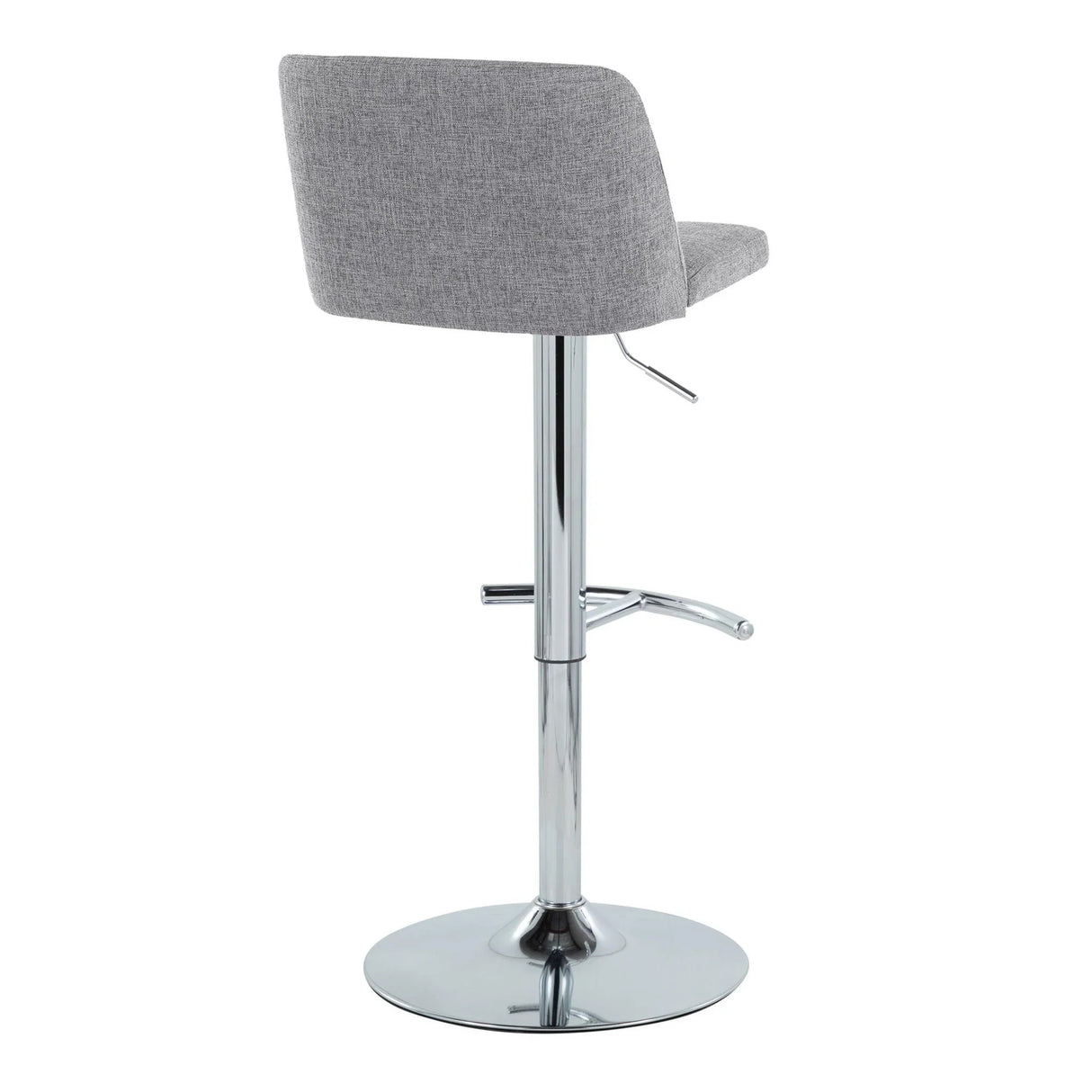 Toriano - Contemporary Adjustable Barstool With Swivel & Rounded T Footrest (Set of 2) - Furniture Home Direct