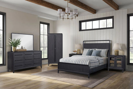 Spacious Storage Armoire - Peppercorn - Furniture Home Direct