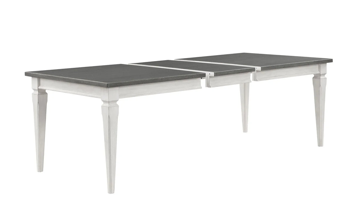 Katia - Dining Table With Leaf - Gray / White - Furniture Home Direct