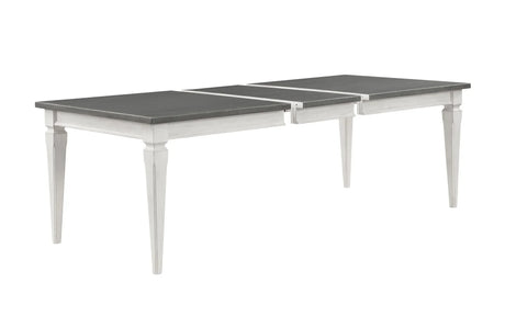 Katia - Dining Table With Leaf - Gray / White - Furniture Home Direct