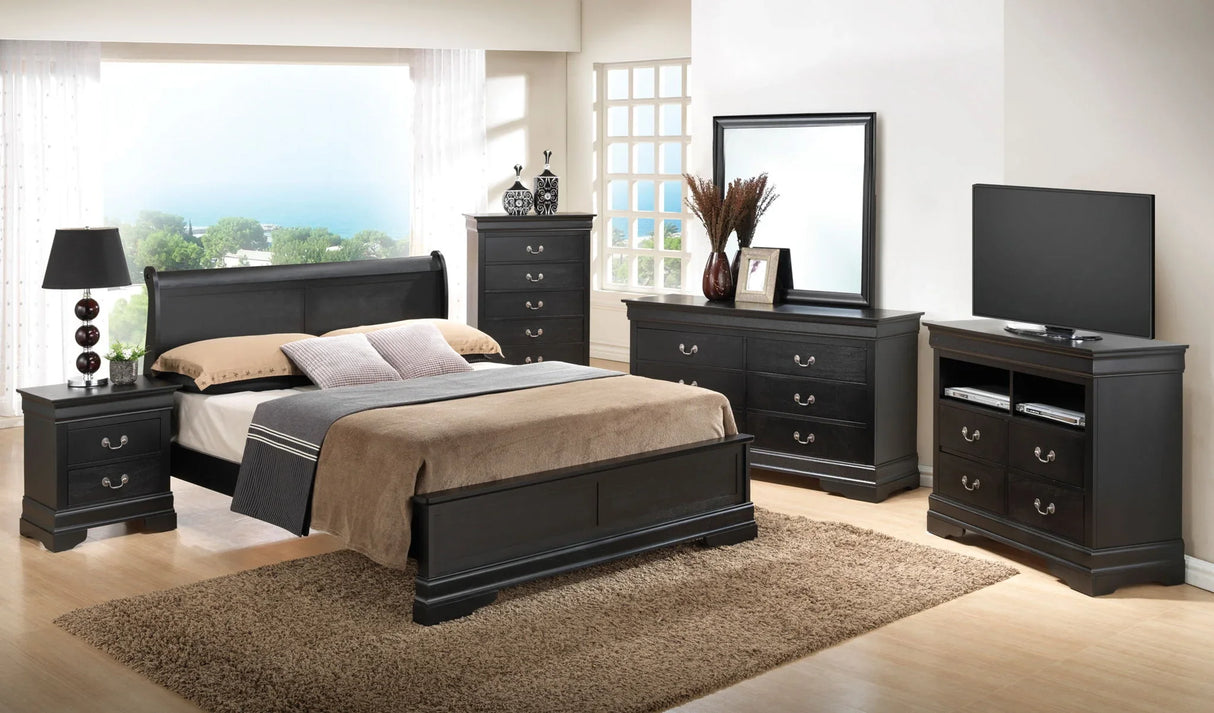 Sleigh Bed With Low Footboard - Furniture Home Direct