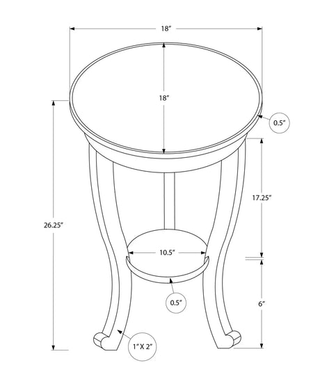 Accent End Table, 2 Tier, Traditional - Walnut - Furniture Home Direct