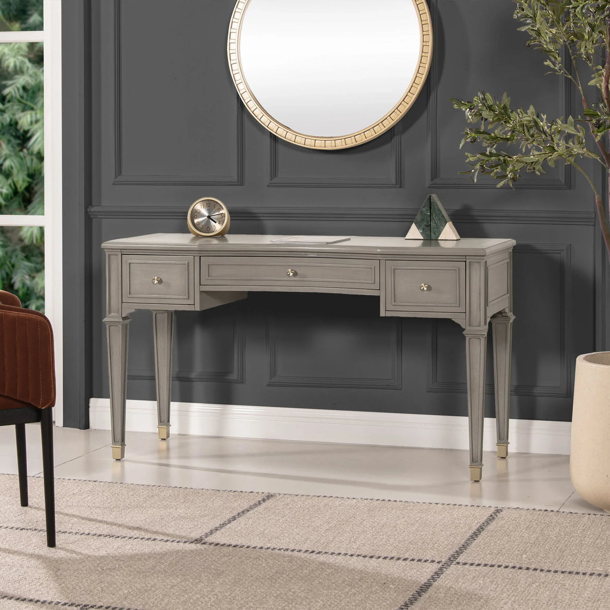 Dauphin - 3 Drawer Executive Desk - Furniture Home Direct