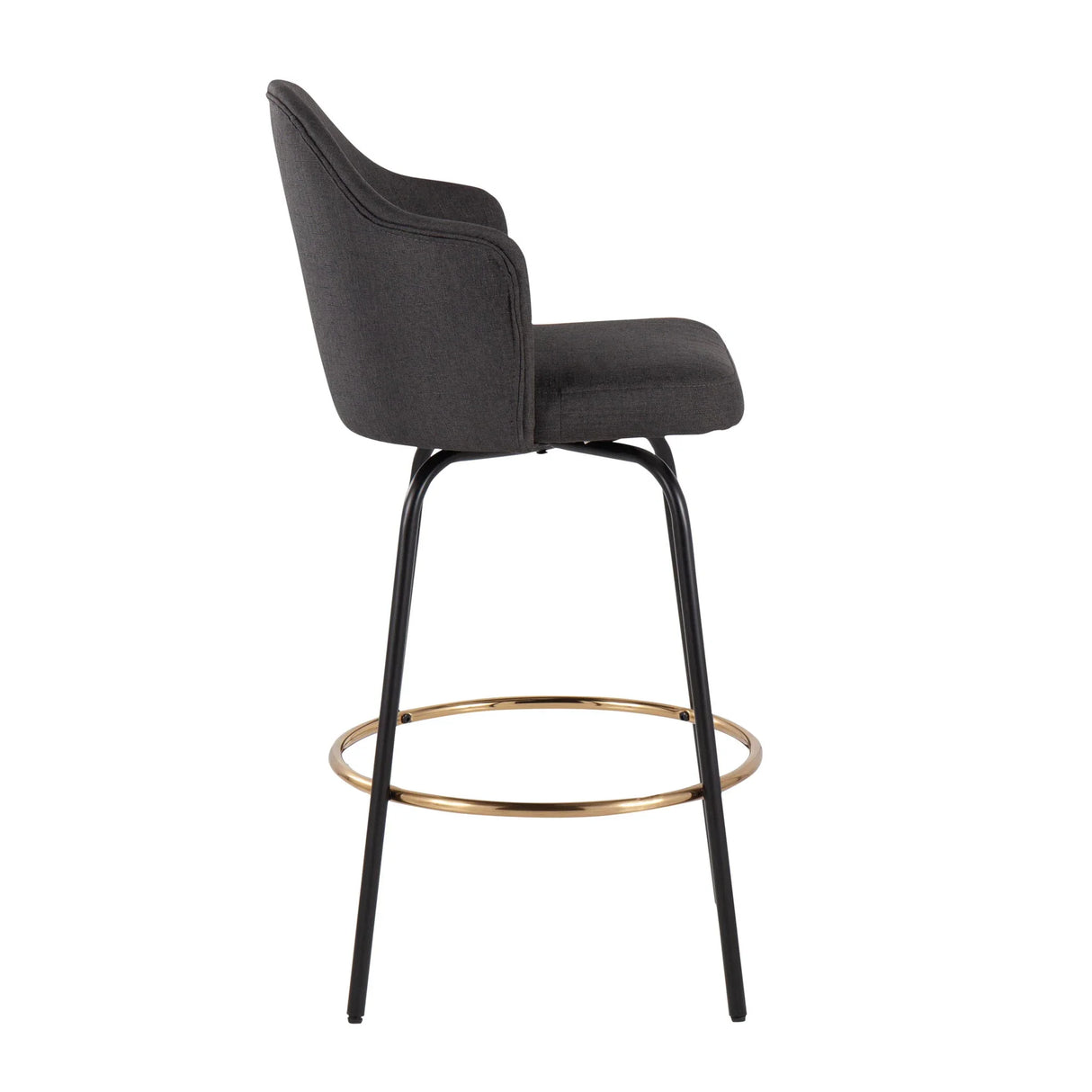 Ahoy - Contemporary Fixed Height Counter Stool Round Footrest (Set of 2) - Furniture Home Direct