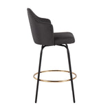 Ahoy - Contemporary Fixed Height Counter Stool Round Footrest (Set of 2) - Furniture Home Direct