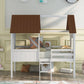 Low Loft Wooden House Bed With Two Side Windows - Furniture Home Direct