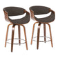 Curvini - Mid Century Modern Counter Stool (Set of 2) - Furniture Home Direct