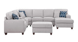 Tina - 8 Piece Upholstered Sectional With Ottoman - Furniture Home Direct