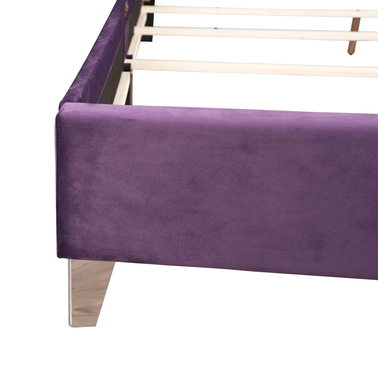 Upholstered Nailhead Trim Chic Bed - Furniture Home Direct