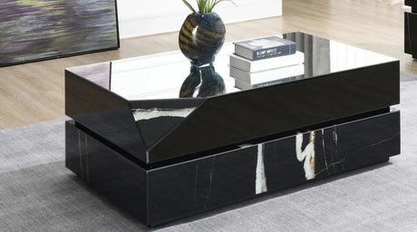 Wenona - Mirrored Coffee Table - Black - Furniture Home Direct