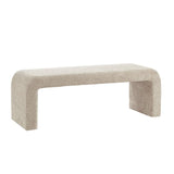 Modern Contemporary Boucle Waterfall Bench - Furniture Home Direct