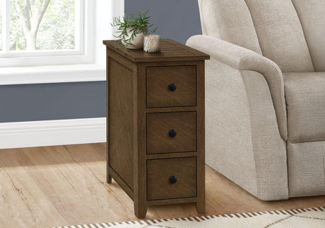 Accent End Table, Storage Drawer, Transitional Design - Furniture Home Direct