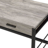 Disho - Weathered Writing Desk With USB - Oak - Furniture Home Direct