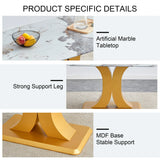 Modern Minimalist Dining With Imitation Marbled Glass Tabletop - Furniture Home Direct