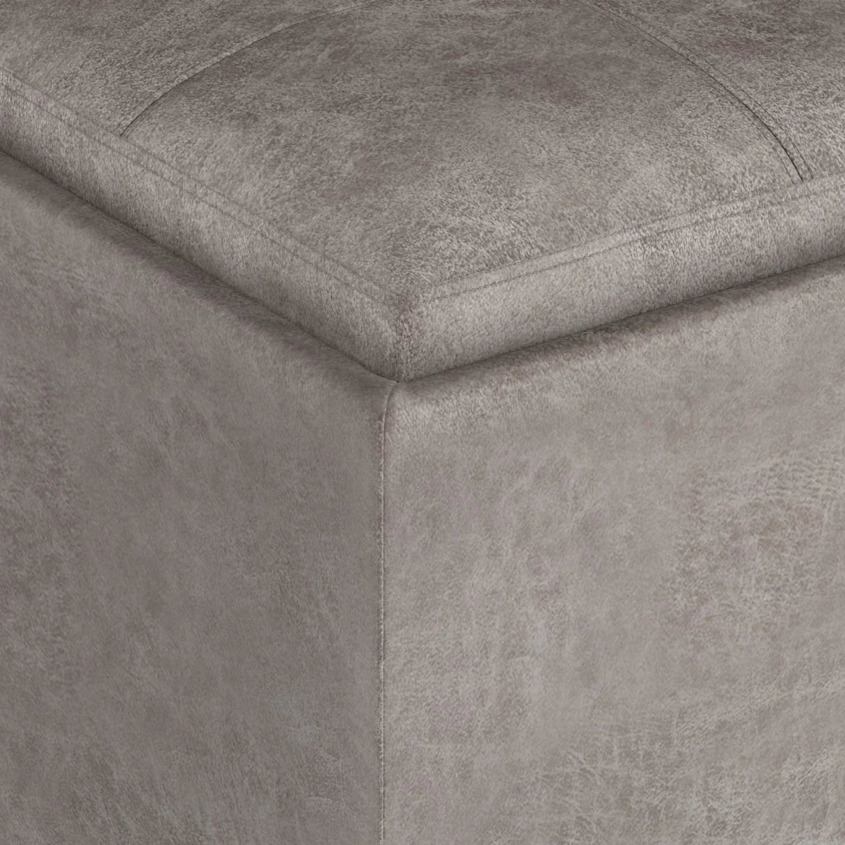 Rockwood - Upholstered Cube Storage Ottoman With Tray - Furniture Home Direct