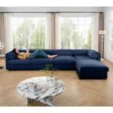 Sectional Sofa With Chaise And Hidden Storage Blue - Furniture Home Direct