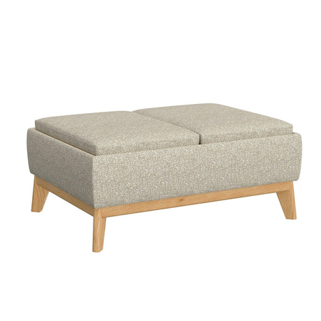 Revel - Reversible Tray Ottoman - Tan - Furniture Home Direct