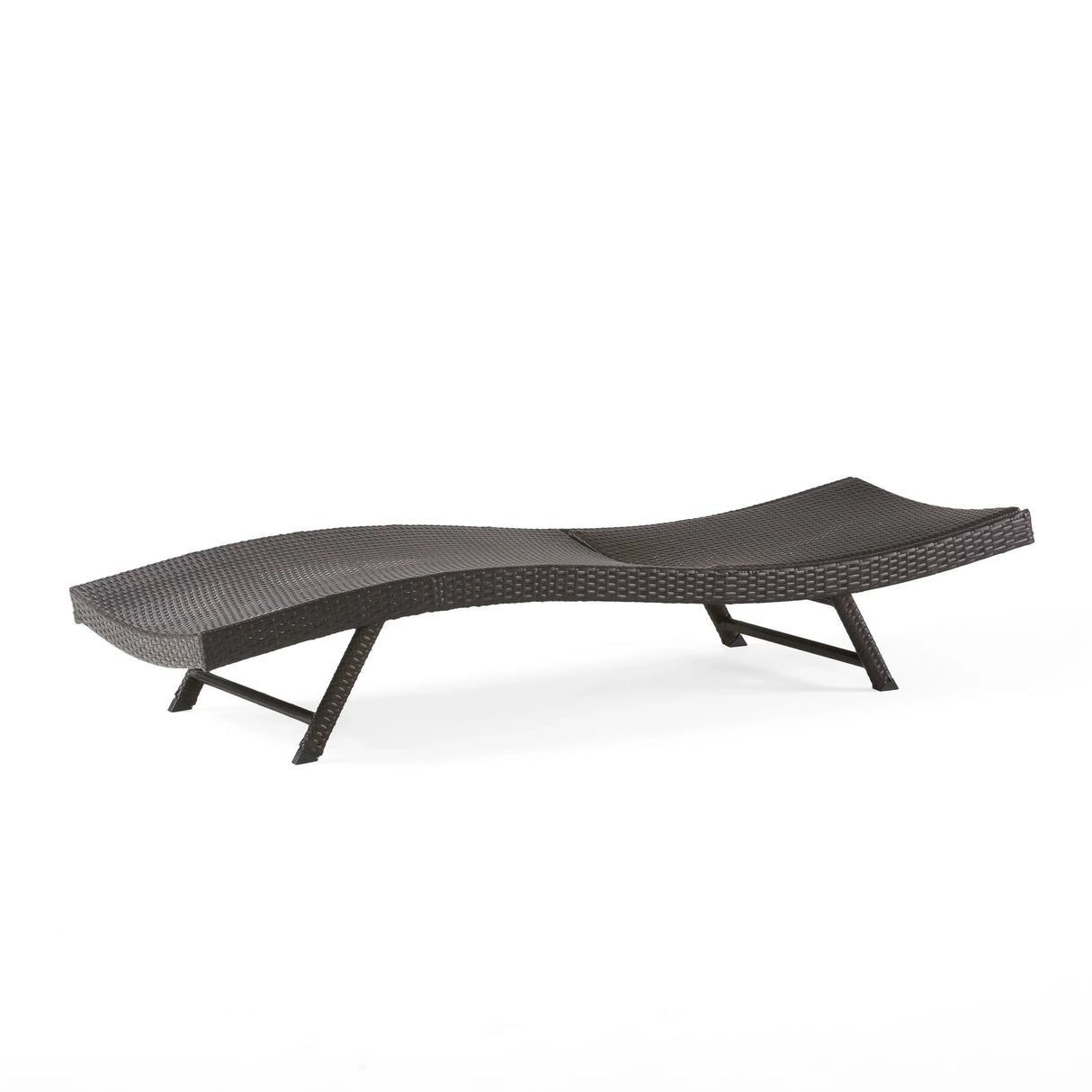Wicker Chaise Lounge - Brown - Furniture Home Direct
