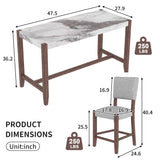 5 Piece Counter Height Dining Set With 4 Upholstered Chairs - Furniture Home Direct