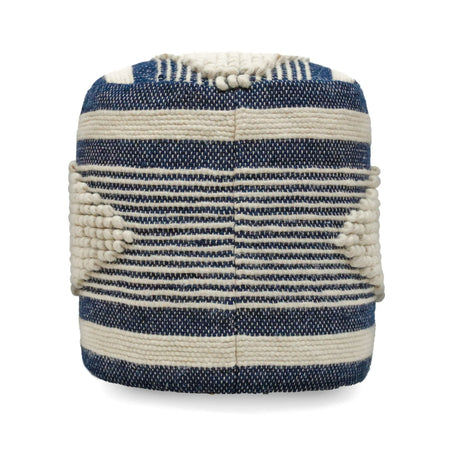 Diamond - Handcrafted Cylindrical Pouf - Furniture Home Direct