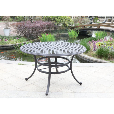 Round Dining Table - Espresso Brown - Furniture Home Direct