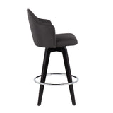 Ahoy - Contemporary Fixed Height Counter Stool With Round Footrest (Set of 2) - Furniture Home Direct